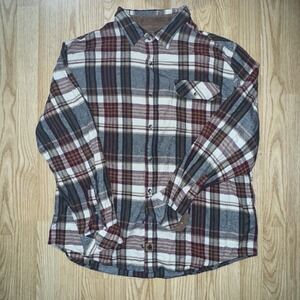 Legendary Whitetails Men's XL Buck Camp Flannel Shirt Plaid Button Down